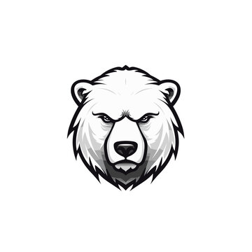 polar bear logo design cool sunglass vector