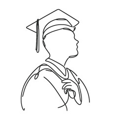 Graduate in line drawing style