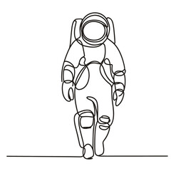 Astronaut in a line drawing style