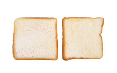 Sliced bread isolated on transparent background. PNG
