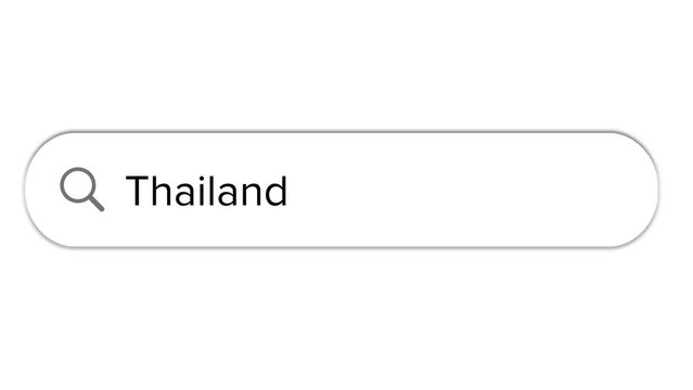 Www search bar icon with Thailand text isolated on white background