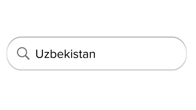 Www search bar icon with Uzbekistan text isolated on white background