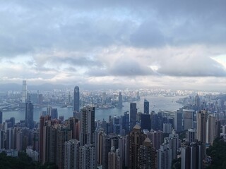 Overlooking the panorama of Hong Kong