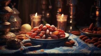 Immerse yourself in the cultural tapestry of Ramadan through the symbolism of dates and almonds.