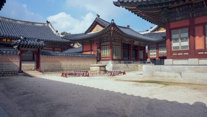 Gyeongbokgung palace buildings in South Korea