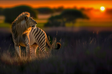 Lion zébré