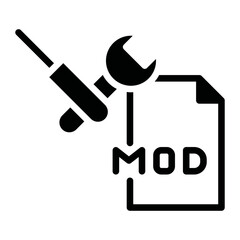 Mod Making Tools icon vector image. Can be used for Game Development.