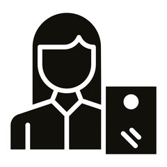 Obraz premium Digital Native Female icon vector image. Can be used for New Media.