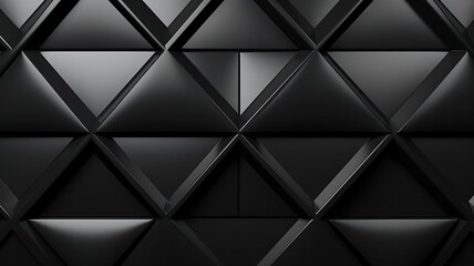3D illustration of black polished, semigloss wall background