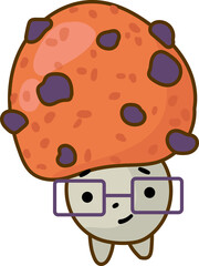 Cute Retro mushroom character