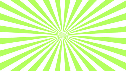 Green and white sunburst background