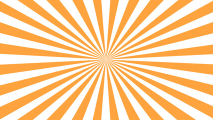 Orange and white sunburst background