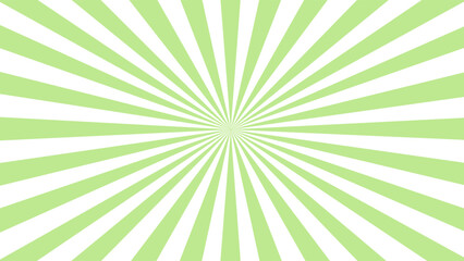 Green and white sunburst background