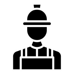 Factory Worker Male icon vector image. Can be used for Industry.