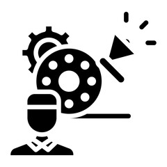 Media Industry icon vector image. Can be used for Industry.