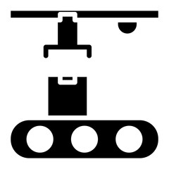 Production Line icon vector image. Can be used for Industry.