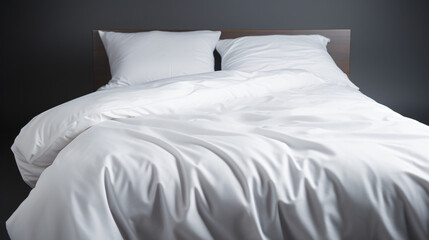 Top view of an isolated white duvet