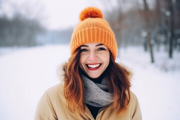 Joyful young woman holding red lollipop in a heart shape. Space for text