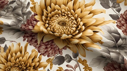 AI generated illustration of a beautiful vibrant abstract floral background for wallpapers