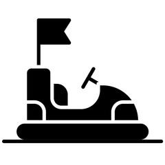 Bumper Cars icon vector image. Can be used for Amusement Park.