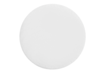Cotton round cosmetic sponge on a blank background