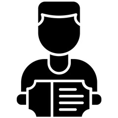 Ticket Holder icon vector image. Can be used for Amusement Park.