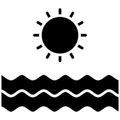 Waves icon vector image. Can be used for Coastline.