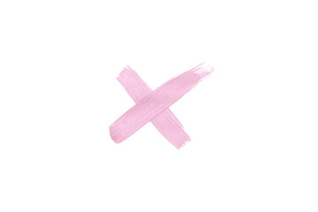 Obraz premium Pink watercolor background. Artistic hand paint. Isolated on transparent background.