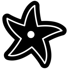 Starfish icon vector image. Can be used for Coastline.