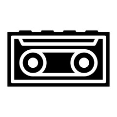 Cassette icon vector image. Can be used for Instrument.