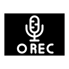 Recording icon vector image. Can be used for Instrument.