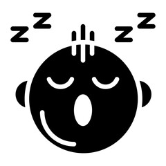 Sleeping Baby icon vector image. Can be used for Baby Shower.
