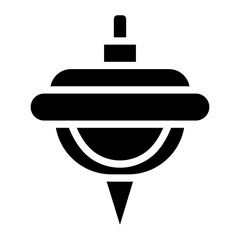 Toy Top icon vector image. Can be used for Baby Shower.