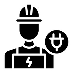 Electrician icon vector image. Can be used for Diversity.