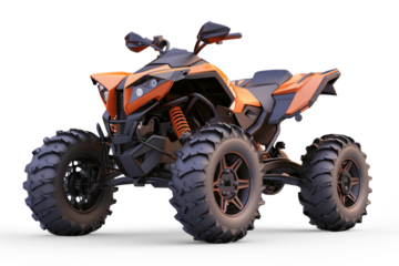 Quad isolated on white or transparent background