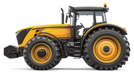 Tractor isolated from white or transparent background