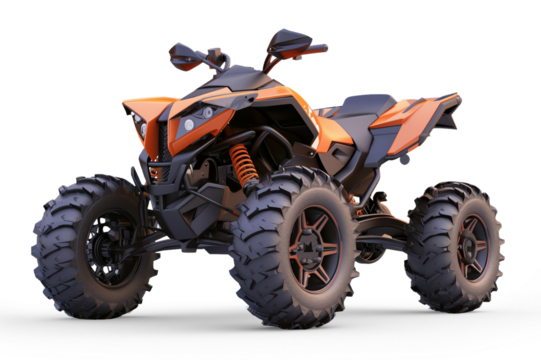 Quad isolated on white or transparent background