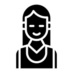 Female Croupier icon vector image. Can be used for Casino.