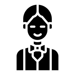 Male Croupier icon vector image. Can be used for Casino.