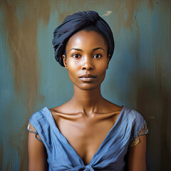 portrait of a black woman - obrazy, fototapety, plakaty