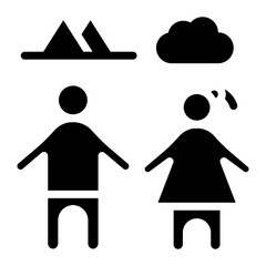 Obraz premium Family Adventure icon vector image. Can be used for Adventure.