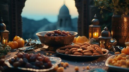 the rich flavors of Ramadan with a virtual journey through Traditional Arabic Food, highlighting the exquisite blend of dates and almonds.