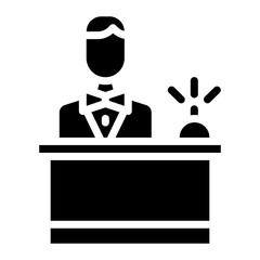 Reception icon vector image. Can be used for Laundry.