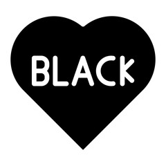 Black Heart icon vector image. Can be used for Carnival.