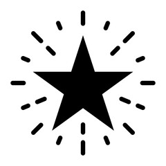 Glowing Star icon vector image. Can be used for Carnival.