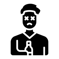 Alcoholic icon vector image. Can be used for Homeless.