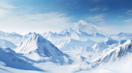 Obraz premium Mountain peak illustration, mountain aerial photography PPT background illustration