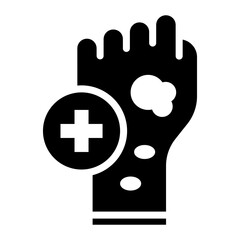 Skin Disease icon vector image. Can be used for Homeless.