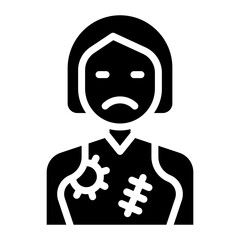 Starvation icon vector image. Can be used for Homeless.