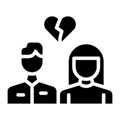 Divorce icon vector image. Can be used for Child Adoption.